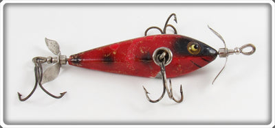 Vintage Heddon Red With Black Spots 0 Dowagiac Minnow Lure 02