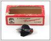 Vintage Heddon Black & White Bass Bug Spook In Box 975 BW