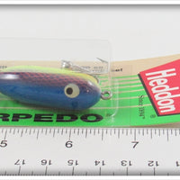 Heddon Fluorescent Clown Tiny Torpedo On Card