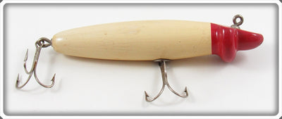 Vintage Shur Strike Red Head White Slope Nose Lure