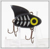 Vintage Lazy Ike Black White Ribs Sail Shark Lure