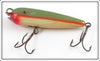 Bert Winnie Bait Co Green & Red Stump Dodger