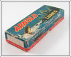 Arnold Tackle Corp Blue, Yellow & Red Fire Plug Wounded Minnow In Box