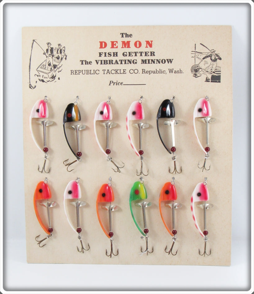 Vintage Republic Tackle Co Demon Fish Getter Dealer Display