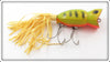 Vintage Fred Arbogast Green Parrot 5/8 Ounce Hula Popper Lure