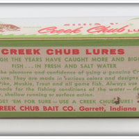 Creek Chub / Shakespeare Uncataloged Perch Pop Eye Midget Plunker In Box