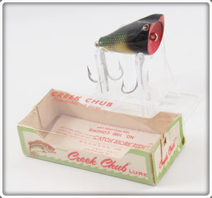 Creek Chub / Shakespeare Uncataloged Perch Pop Eye Midget Plunker In Box