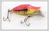 Vintage Heddon Yellow With Red Back & Black Shore Tiny Runt 350 RBA