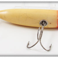 Vintage Heddon Red & White 372 Musky SOS With Stanley Props