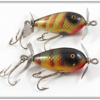 Vintage Shur Strike Yellow Perch Petite Spinner Lure Pair
