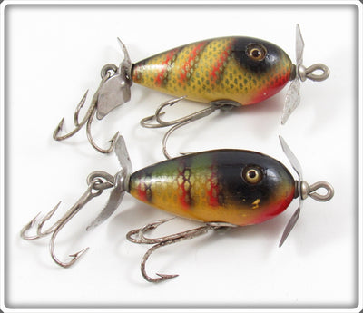 Vintage Shur Strike Yellow Perch Petite Spinner Lure Pair
