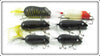 Vintage Creek Chub Plastic Mouse Lot Of Six Lures