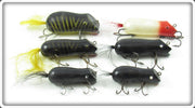 Vintage Creek Chub Plastic Mouse Lot Of Six Lures
