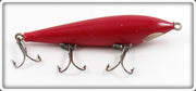 Vintage E. J. Lockhart Solid Red Water Witch Lure