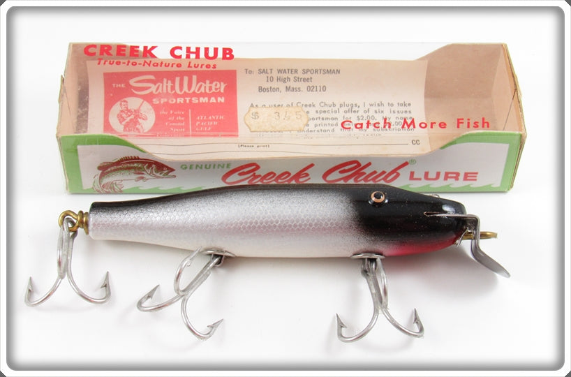 Vintage Creek Chub Silver Shiner Snook Pikie Lure In Box 3403 W 