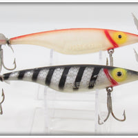 Creek Chub Red & White And Black Striped LS Series Streeker Lure Pair