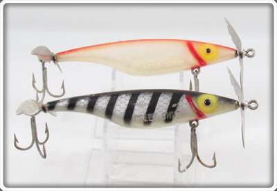 Creek Chub Red & White And Black Striped LS Series Streeker Lure Pair