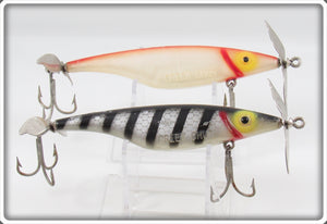 Creek Chub Red & White And Black Striped LS Series Streeker Lure Pair