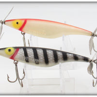 Creek Chub Red & White And Black Striped LS Series Streeker Pair