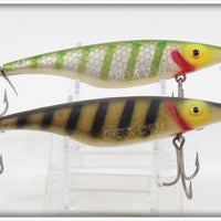 Vintage Creek Chub Perch & Black Striped LS Series Streeker Lure Pair