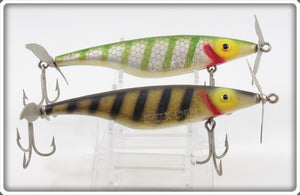 Vintage Creek Chub Perch & Black Striped LS Series Streeker Lure Pair