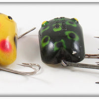 Creek Chub Yellow Spotted & Frog Plastic Wee Dee Pair