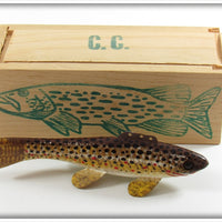 Carl Christiansen Brown Trout Decoy In Box