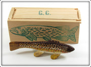 Carl Christiansen Brown Trout Decoy In Box