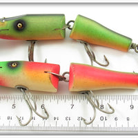 Creek Chub Fireplug & Rainbow Fire Jointed Snook Pikie Pair