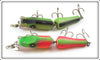 Creek Chub Fireplug & Rainbow Fire Jointed Snook Pikie Pair