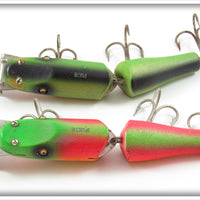 Creek Chub Fireplug & Rainbow Fire Jointed Snook Pikie Pair