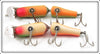 Creek Chub Fireplug & Rainbow Fire Jointed Snook Pikie Pair