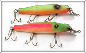 Vintage Creek Chub Fireplug & Rainbow Fire Snook Pikie Pair