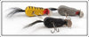 Creek Chub Tiger, Grey & Black Mitie Field Mouse Lot Of Three