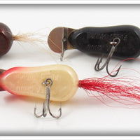 Creek Chub Copper, Black & Red Head Mitie Field Mouse Lot Of Three