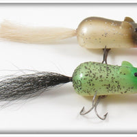 Creek Chub Green & Silver Flash Mitie Field Mouse Lure Pair