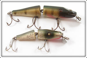 Creek Chub Perch Jointed Pikie & Silver Flash Midget Pikie Lure Pair