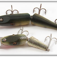 Creek Chub Perch Jointed Pikie & Silver Flash Midget Jointed Pikie Pair