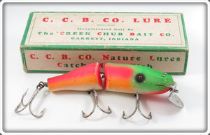 Creek Chub Rainbow Fire Jointed Striper Pikie In Box 6831