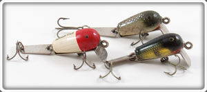 Creek Chub Red Head, Perch & Silver Flash Spoon Tail Lot Of Three