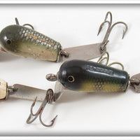 Creek Chub Red Head, Perch & Silver Flash Spoon Tail Lot Of Three