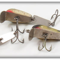 Creek Chub Red Head, Perch & Silver Flash Spoon Tail Lot Of Three