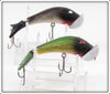 Vintage Creek Chub Black Scale & Perch Top N Pop Pair Lure