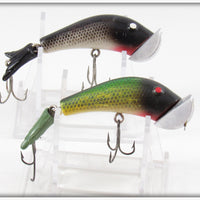 Vintage Creek Chub Black Scale & Perch Top N Pop Pair Lure