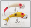 Creek Chub Red & White And Yellow Spotted Top N Pop Lure Pair