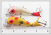 Creek Chub Red & White And Yellow Spotted Top N Pop Pair