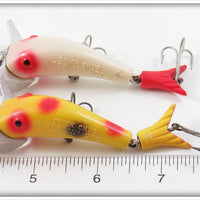 Creek Chub Red & White And Yellow Spotted Top N Pop Pair