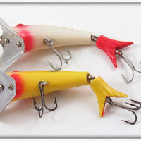 Creek Chub Red & White And Yellow Spotted Top N Pop Pair