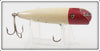 Vintage Shur Strike Red Head White Style Q V Groove Lure