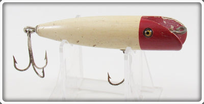 Vintage Shur Strike Red Head White Style Q V Groove Lure